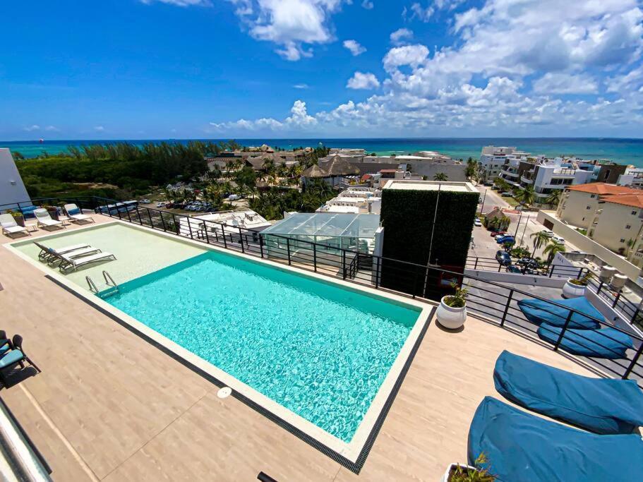 Appartement Beautiful + Luxury + Ocean View + Pool à Playa del Carmen Extérieur photo
