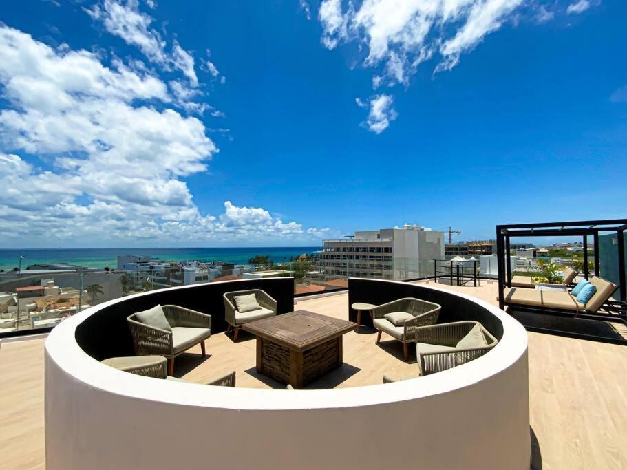 Appartement Beautiful + Luxury + Ocean View + Pool à Playa del Carmen Extérieur photo