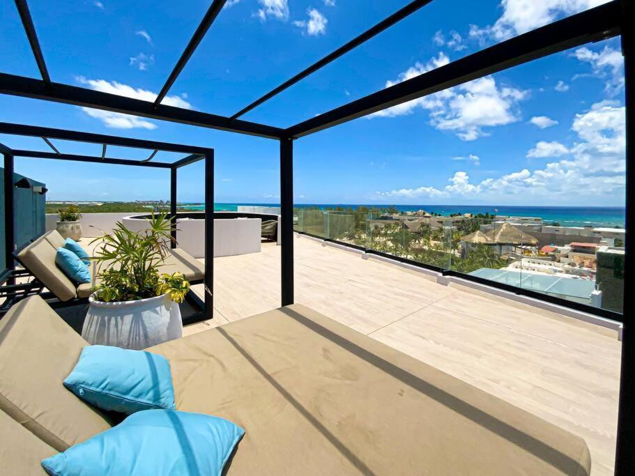 Appartement Beautiful + Luxury + Ocean View + Pool à Playa del Carmen Extérieur photo