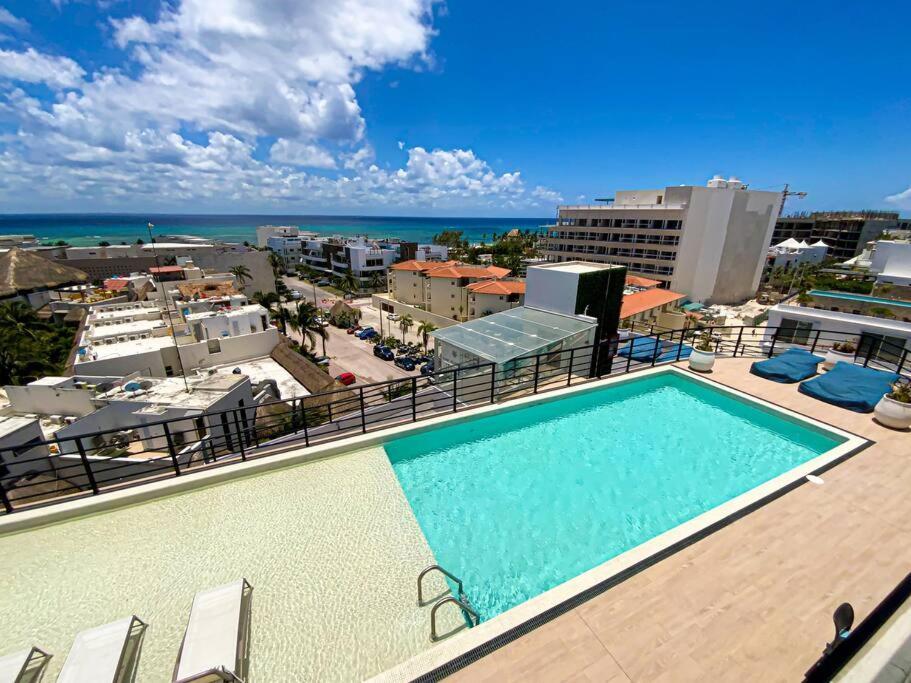 Appartement Beautiful + Luxury + Ocean View + Pool à Playa del Carmen Extérieur photo