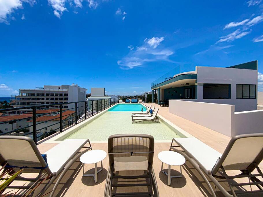 Appartement Beautiful + Luxury + Ocean View + Pool à Playa del Carmen Extérieur photo