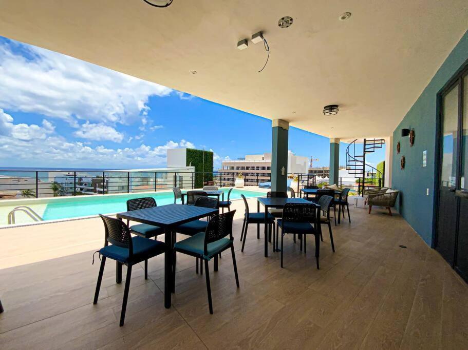 Appartement Beautiful + Luxury + Ocean View + Pool à Playa del Carmen Extérieur photo