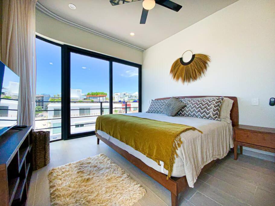 Appartement Beautiful + Luxury + Ocean View + Pool à Playa del Carmen Extérieur photo