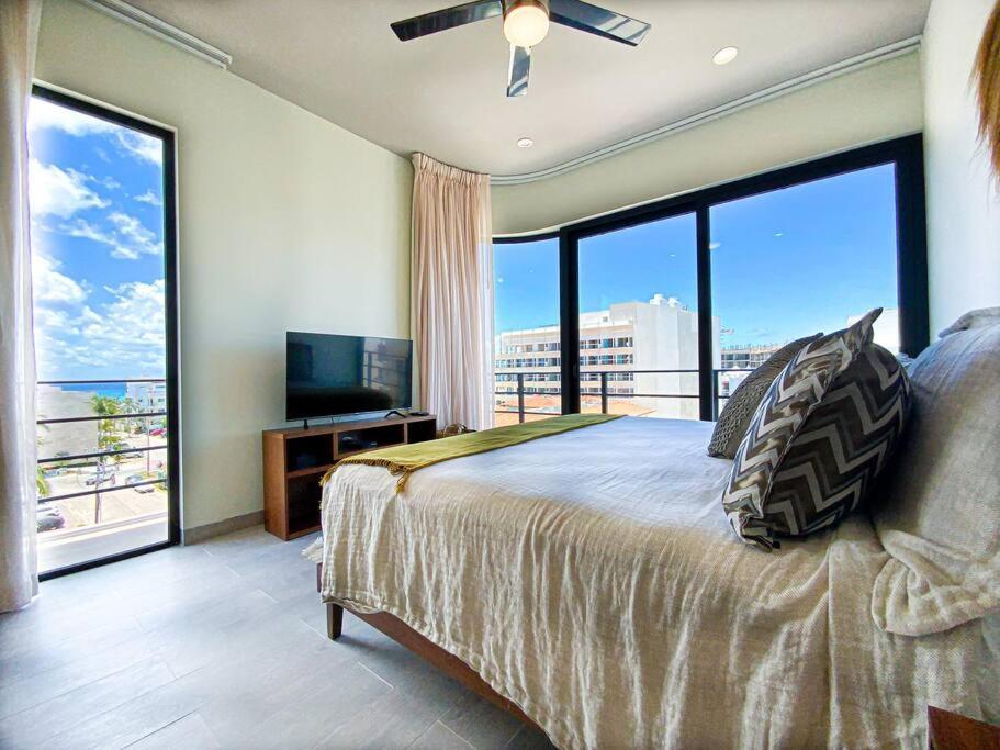 Appartement Beautiful + Luxury + Ocean View + Pool à Playa del Carmen Extérieur photo